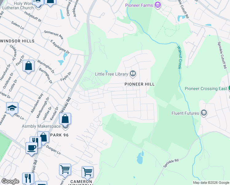 map of restaurants, bars, coffee shops, grocery stores, and more near 2007 Arborside Drive in Austin