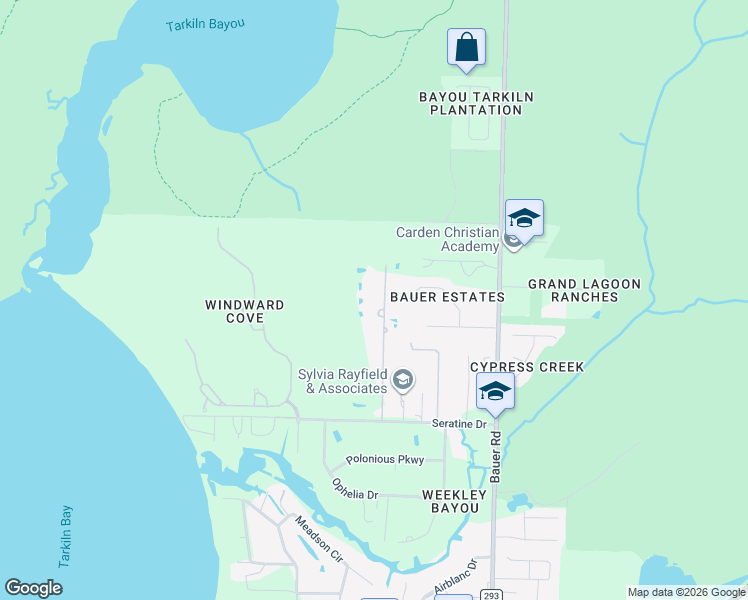 map of restaurants, bars, coffee shops, grocery stores, and more near 3495 Chief Mate Drive in Pensacola