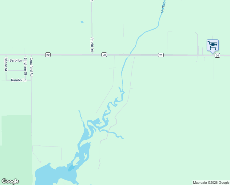 map of restaurants, bars, coffee shops, grocery stores, and more near 9198 Hammock Road in Elberta