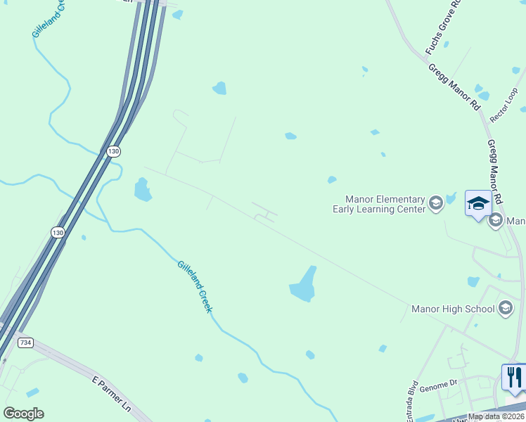 map of restaurants, bars, coffee shops, grocery stores, and more near 9211 Hill Lane in Manor