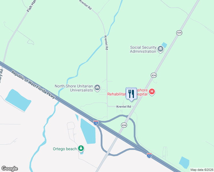 map of restaurants, bars, coffee shops, grocery stores, and more near 28829-28949 Krentel Rd in Lacombe