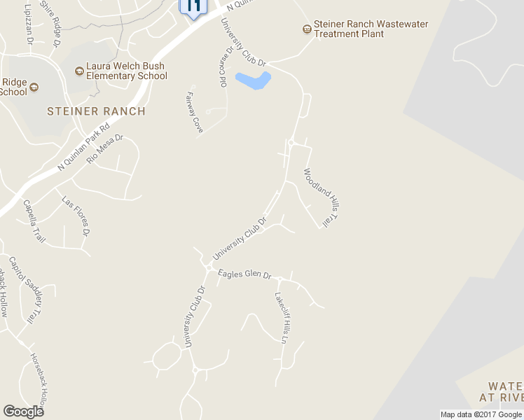 map of restaurants, bars, coffee shops, grocery stores, and more near 2408 University Club Drive in Austin
