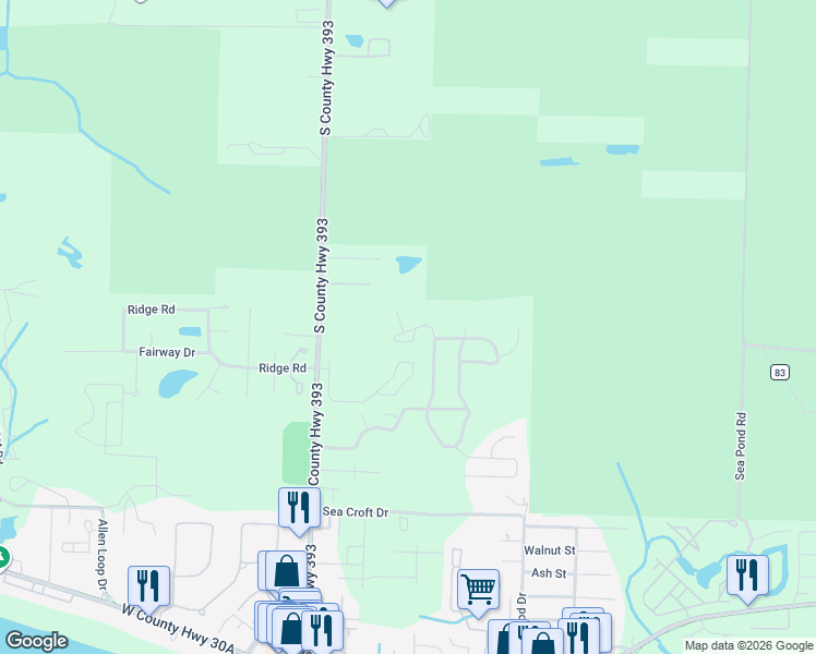 map of restaurants, bars, coffee shops, grocery stores, and more near 10 Salty Drive in Santa Rosa Beach