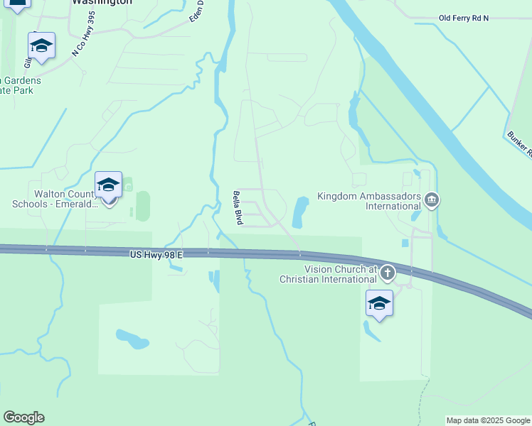 map of restaurants, bars, coffee shops, grocery stores, and more near 56 Denny Drive in Santa Rosa Beach