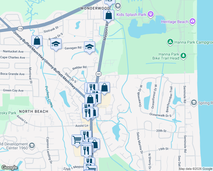 map of restaurants, bars, coffee shops, grocery stores, and more near 654 Americas Cup Circle South in Jacksonville