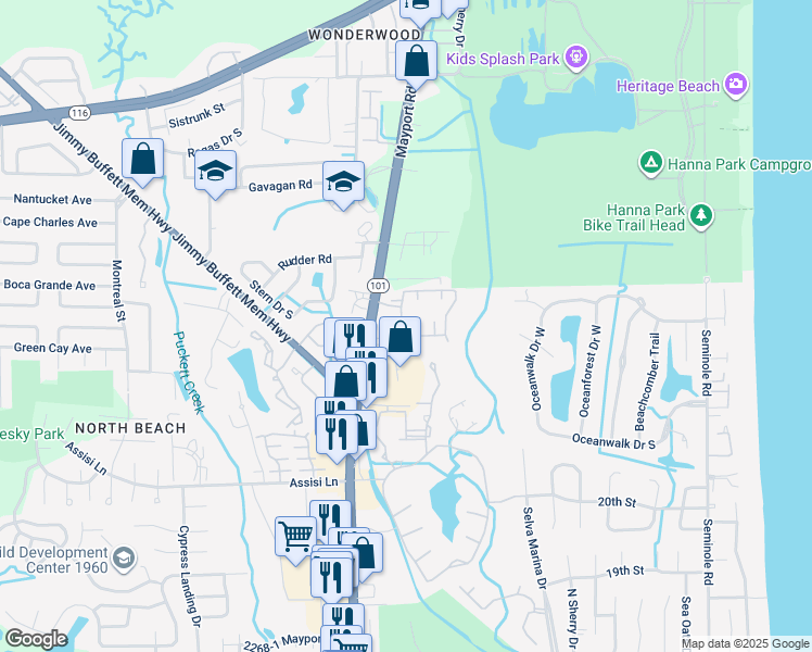 map of restaurants, bars, coffee shops, grocery stores, and more near 654 Americas Cup Circle South in Jacksonville