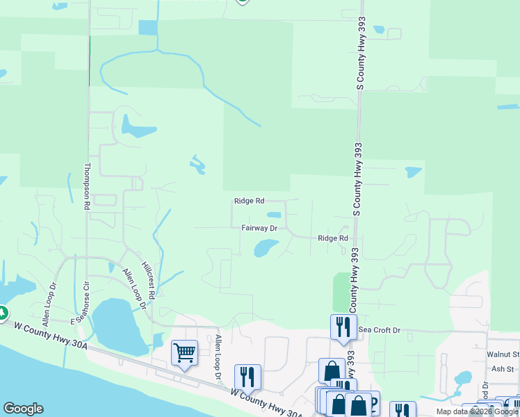 map of restaurants, bars, coffee shops, grocery stores, and more near 80 Fairway Drive in Santa Rosa Beach