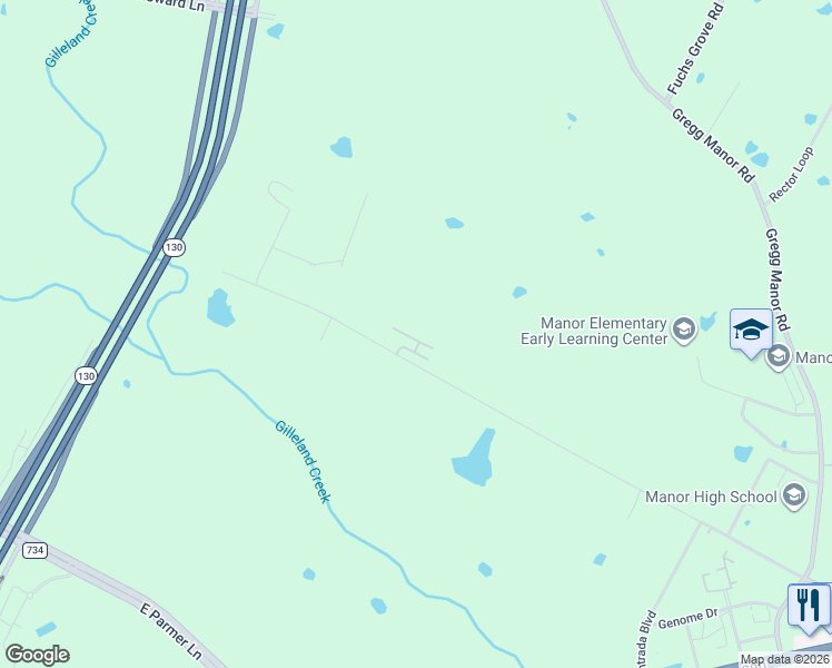 map of restaurants, bars, coffee shops, grocery stores, and more near 9211 Hill Lane in Manor