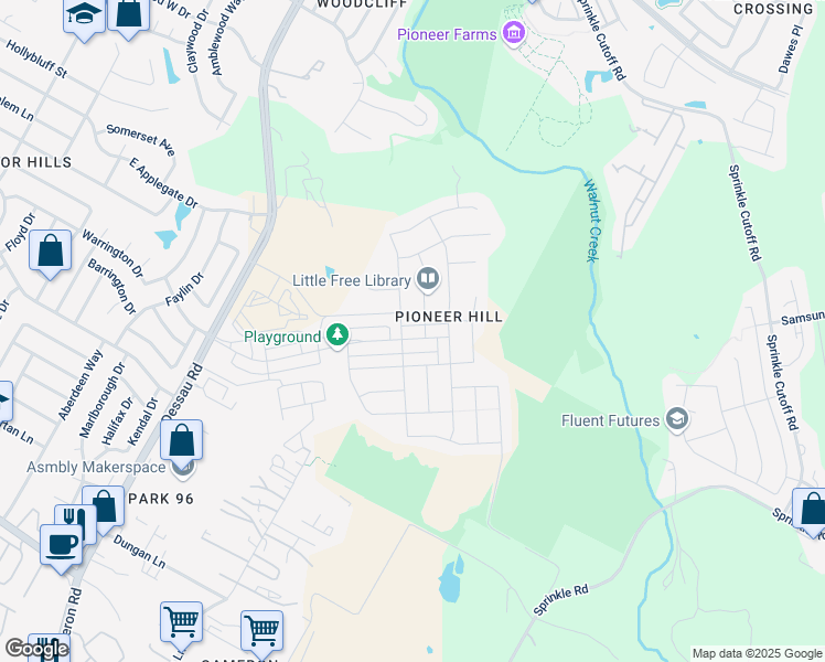 map of restaurants, bars, coffee shops, grocery stores, and more near 2031 Arborside Drive in Austin