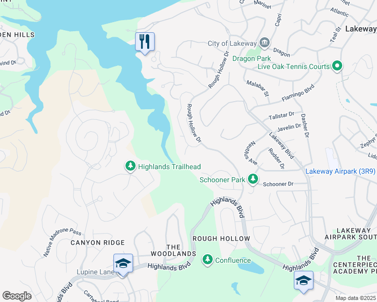 map of restaurants, bars, coffee shops, grocery stores, and more near 101 Stone Shadow Cove in Austin