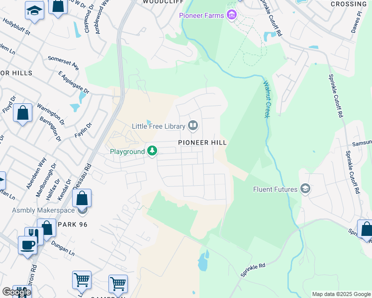 map of restaurants, bars, coffee shops, grocery stores, and more near 2031 Arborside Drive in Austin