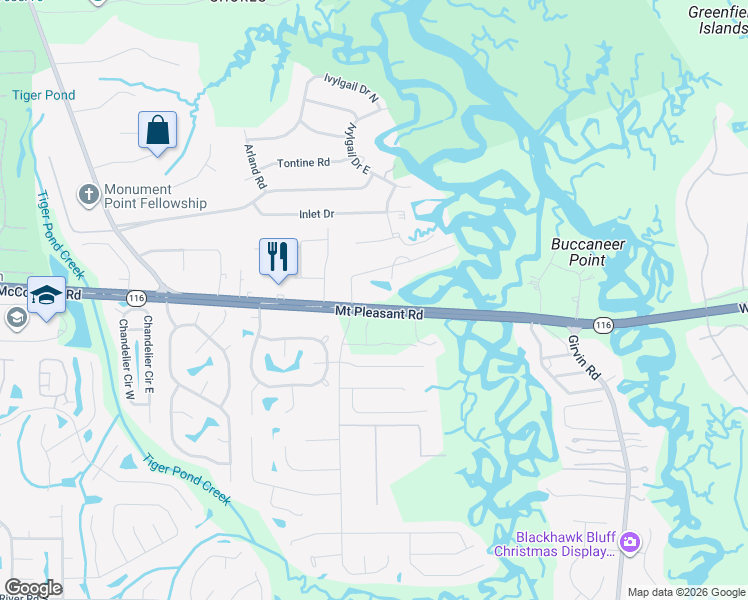 map of restaurants, bars, coffee shops, grocery stores, and more near 14159 Mount Pleasant Road in Jacksonville