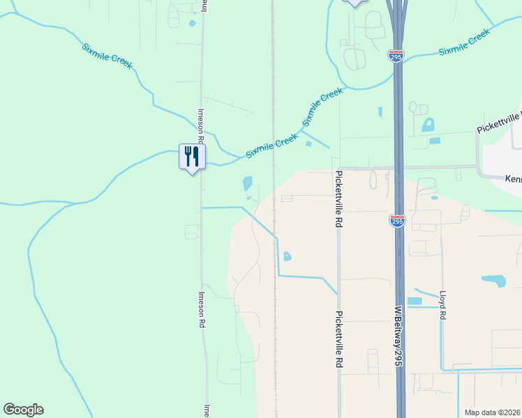 map of restaurants, bars, coffee shops, grocery stores, and more near 2375 Sotterley Lane in Jacksonville