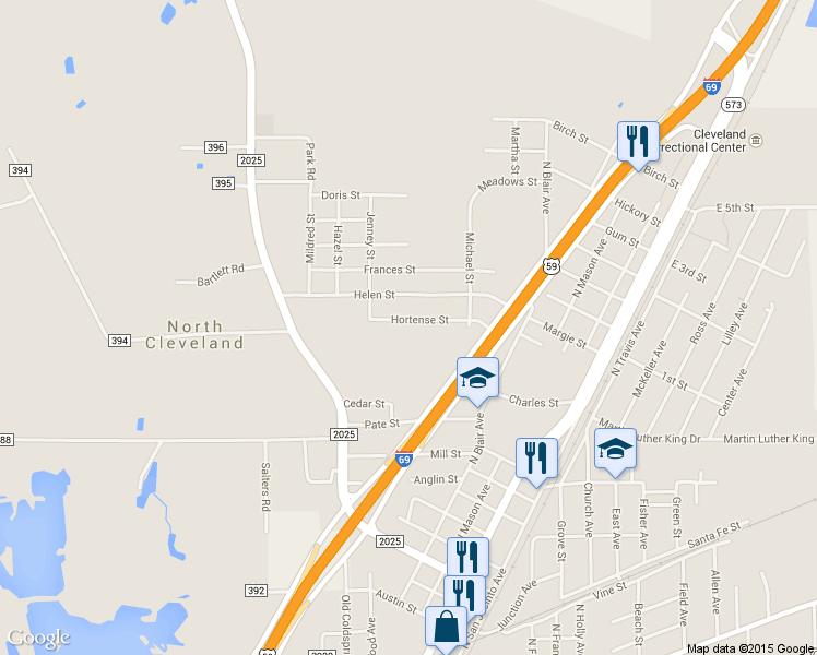 map of restaurants, bars, coffee shops, grocery stores, and more near 506 Hortense St in Cleveland