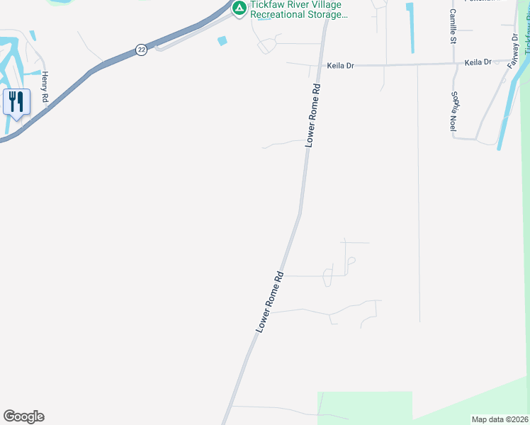 map of restaurants, bars, coffee shops, grocery stores, and more near 32147 Lower Rome Road in Springfield