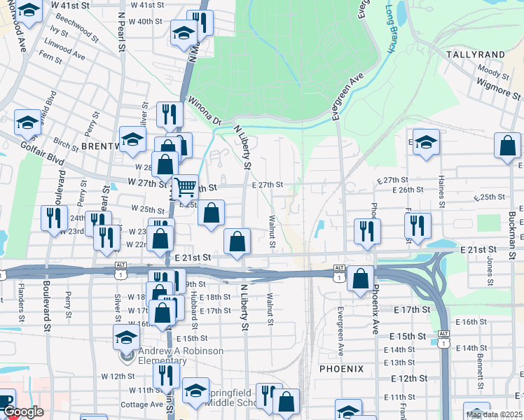 map of restaurants, bars, coffee shops, grocery stores, and more near 3343 Westlake Avenue in Jacksonville