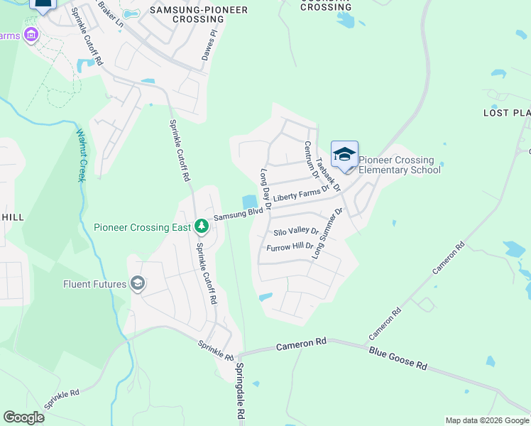 map of restaurants, bars, coffee shops, grocery stores, and more near 3229 Long Day Drive in Austin