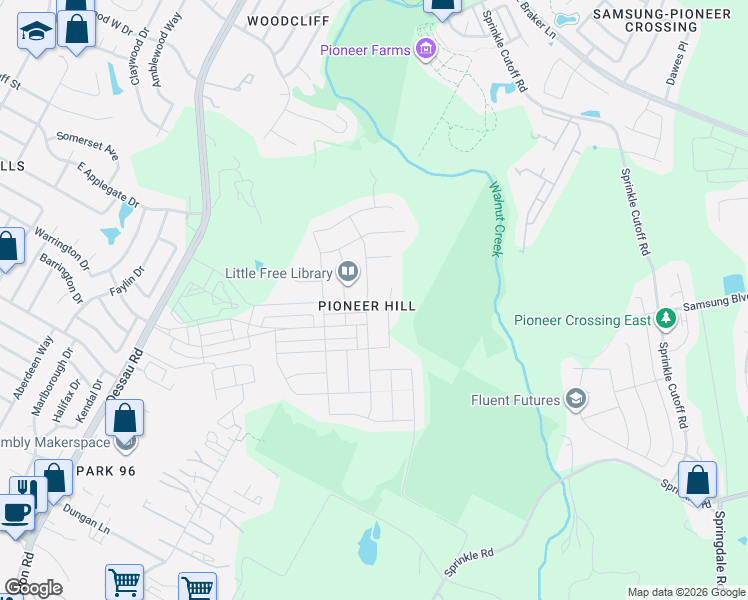 map of restaurants, bars, coffee shops, grocery stores, and more near 10716 Fulton Avenue in Austin