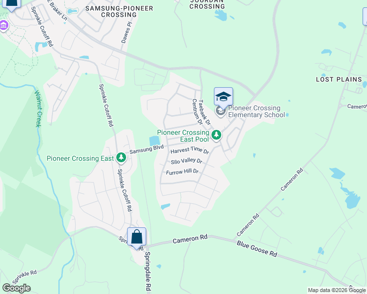 map of restaurants, bars, coffee shops, grocery stores, and more near 11017 Liberty Farms Drive in Austin