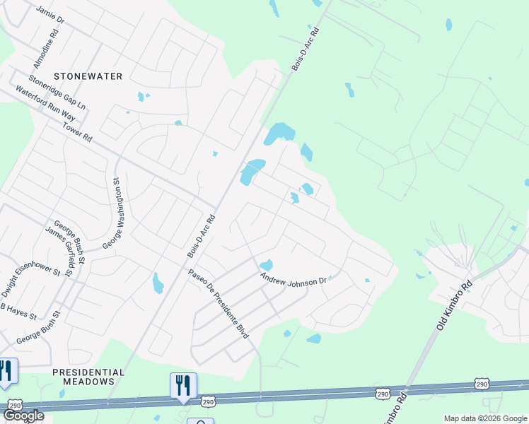 map of restaurants, bars, coffee shops, grocery stores, and more near 13737 Charles W Fairbanks Cove in Manor