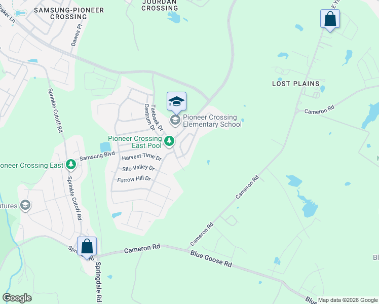 map of restaurants, bars, coffee shops, grocery stores, and more near 3624 Taebaek Drive in Austin