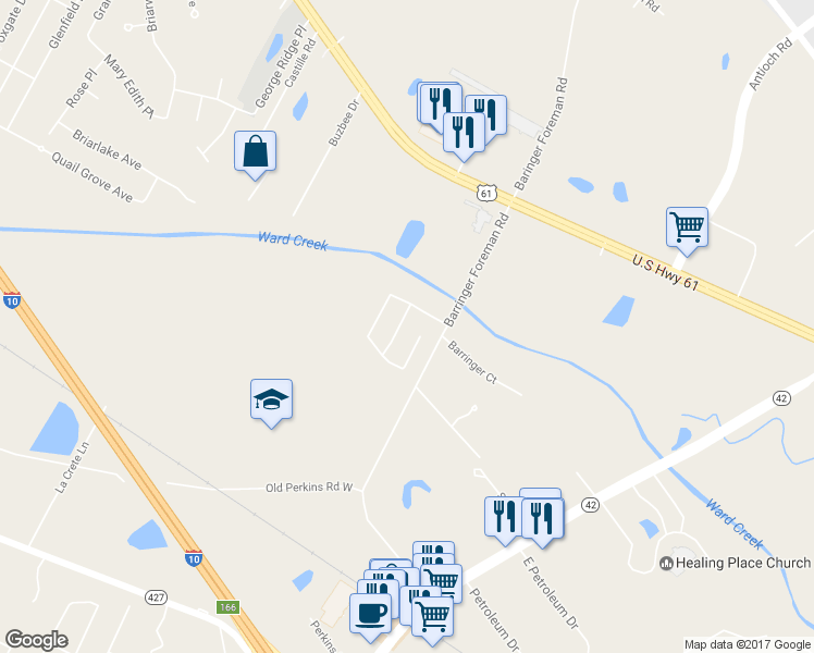 map of restaurants, bars, coffee shops, grocery stores, and more near 10035 Chestnut Drive in Baton Rouge