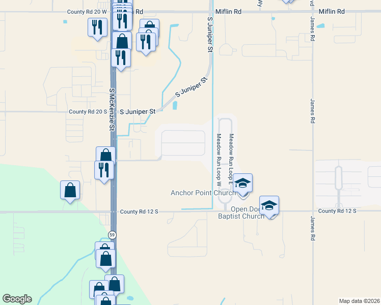 map of restaurants, bars, coffee shops, grocery stores, and more near 416 Collinwood Loop in Foley