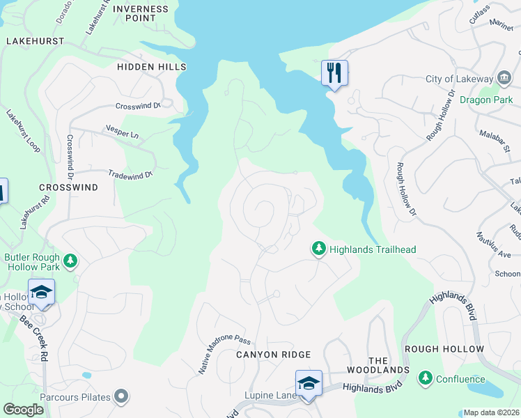 map of restaurants, bars, coffee shops, grocery stores, and more near 618 Vendemmia Bend in Austin