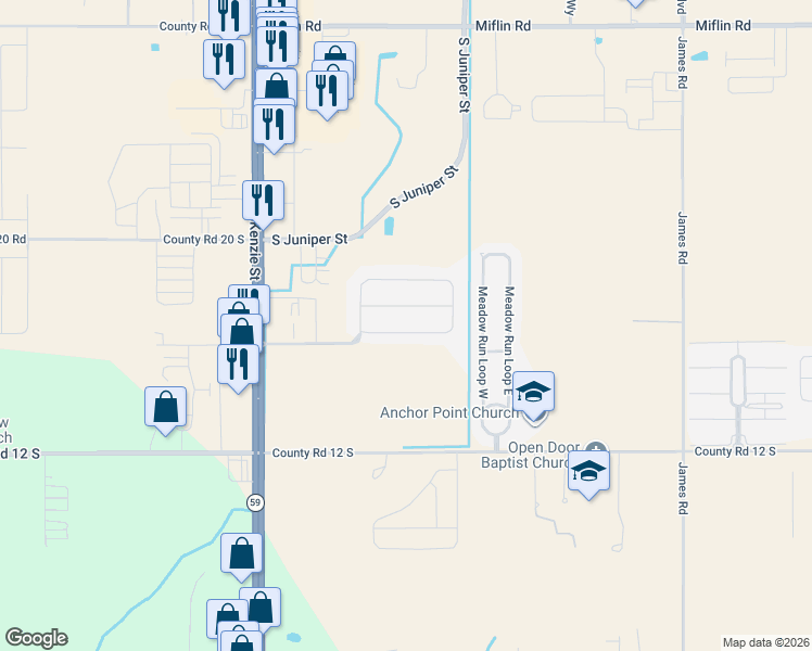 map of restaurants, bars, coffee shops, grocery stores, and more near 436 Collinwood Loop in Foley
