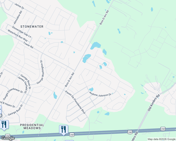 map of restaurants, bars, coffee shops, grocery stores, and more near 13717 Henry A Wallace Lane in Manor