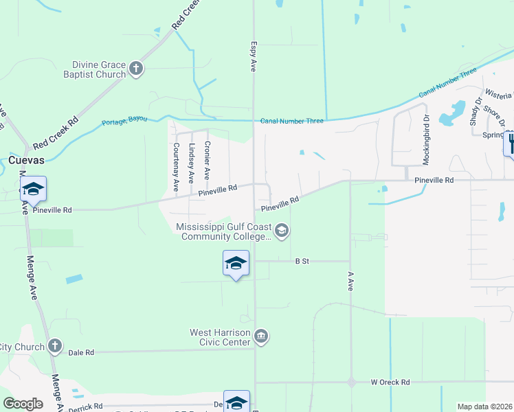 map of restaurants, bars, coffee shops, grocery stores, and more near 20096 Pineville Rd in Long Beach