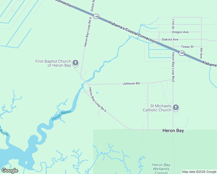 map of restaurants, bars, coffee shops, grocery stores, and more near 4231 Johnson Road in Coden