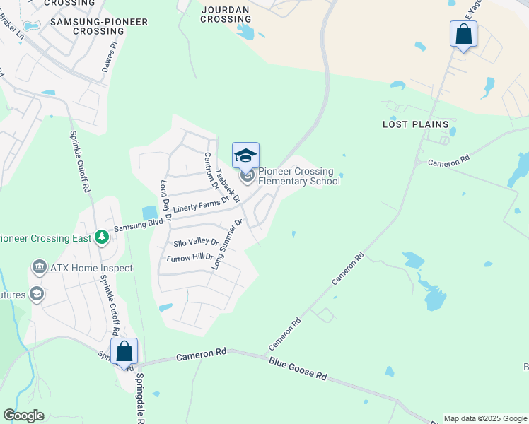 map of restaurants, bars, coffee shops, grocery stores, and more near 11320 Church Canyon Drive in Austin