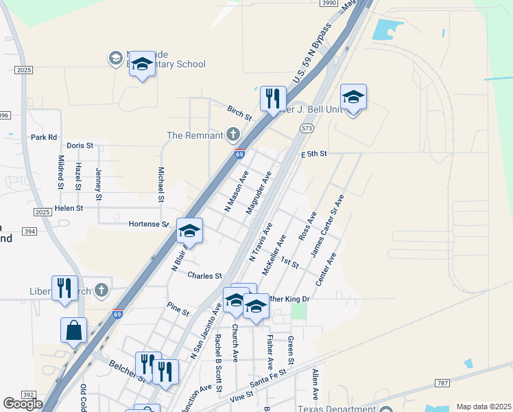 map of restaurants, bars, coffee shops, grocery stores, and more near 200 Elm Street in Cleveland