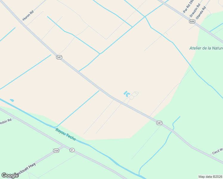 map of restaurants, bars, coffee shops, grocery stores, and more near 1733 Bushville Highway in Arnaudville