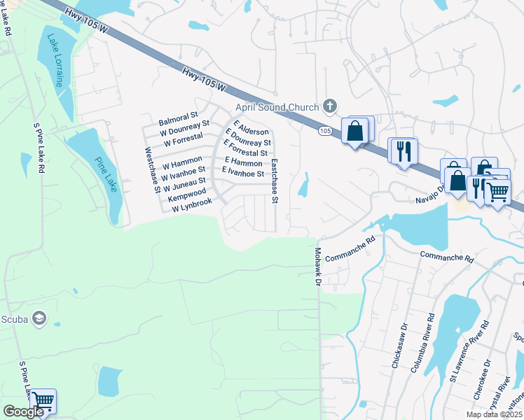 map of restaurants, bars, coffee shops, grocery stores, and more near 849 Omeara in Montgomery