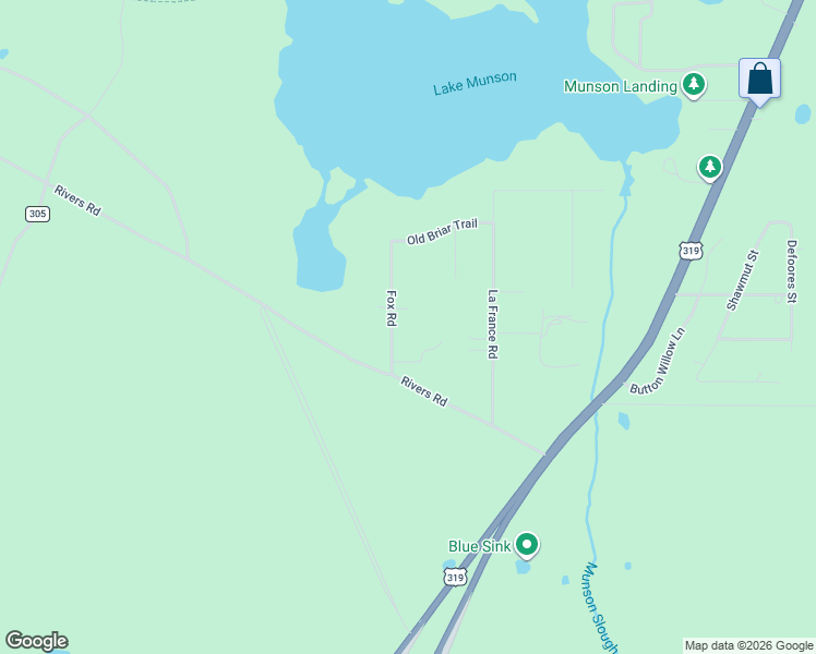 map of restaurants, bars, coffee shops, grocery stores, and more near 6035 Fox Road in Tallahassee