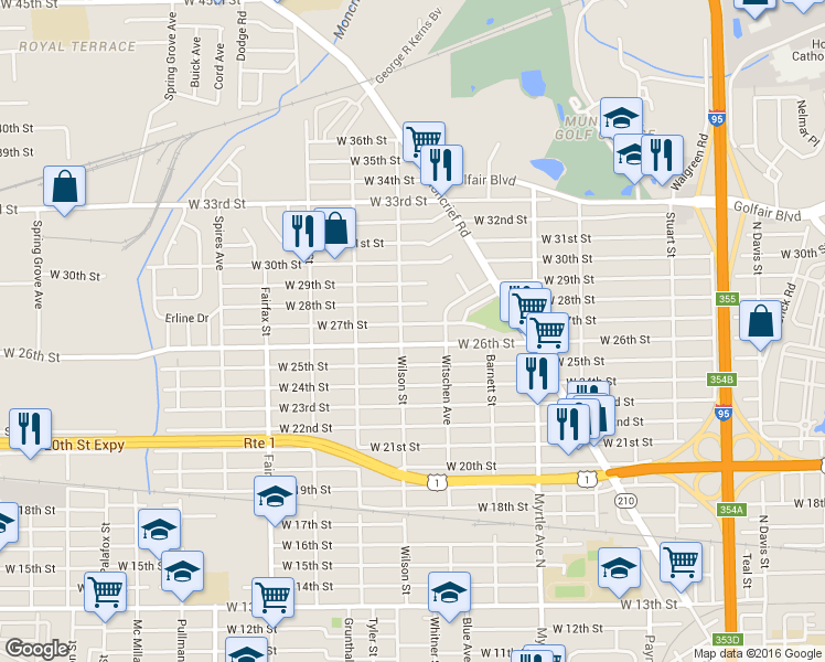 map of restaurants, bars, coffee shops, grocery stores, and more near 1522 West 26th Street in Jacksonville