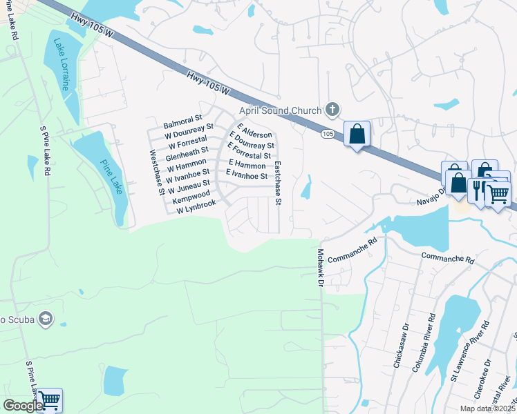 map of restaurants, bars, coffee shops, grocery stores, and more near 849 Omeara in Montgomery