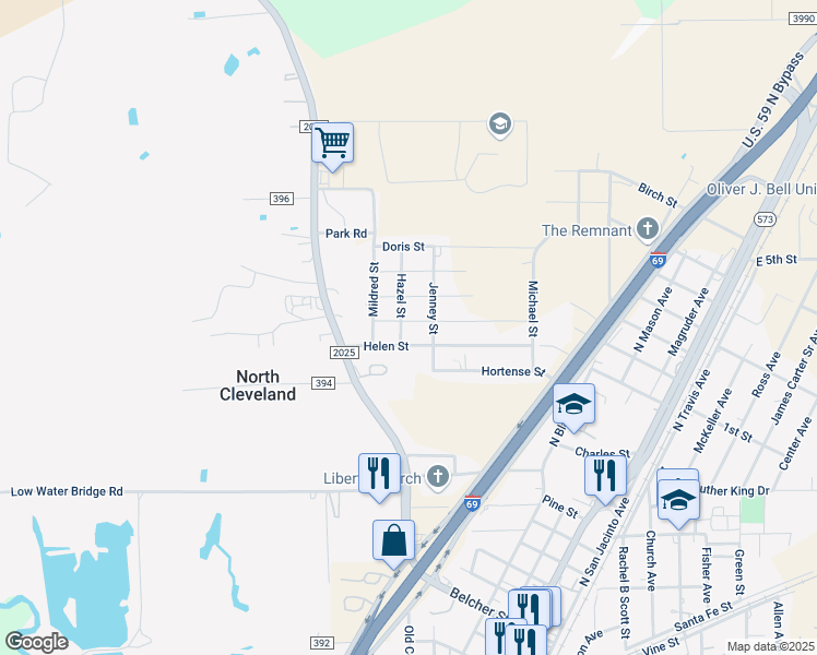 map of restaurants, bars, coffee shops, grocery stores, and more near 208 Dora Street in Cleveland