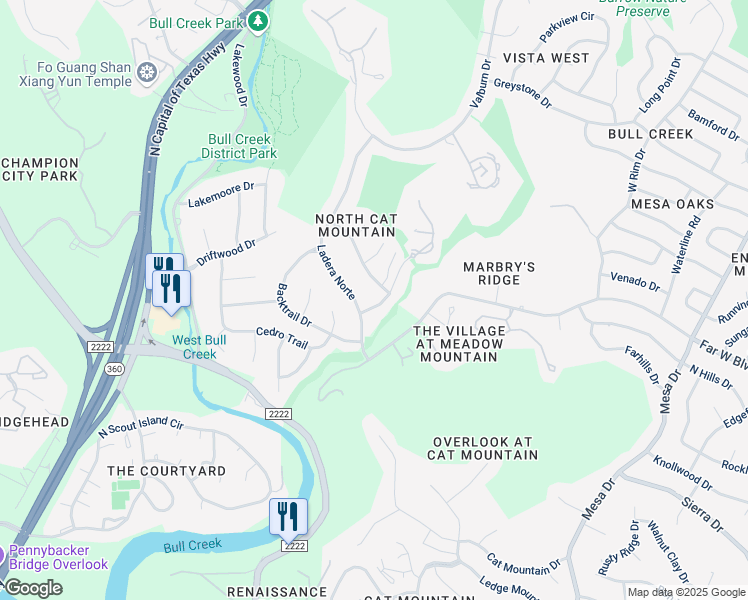 map of restaurants, bars, coffee shops, grocery stores, and more near 4903 Smokey Valley in Austin