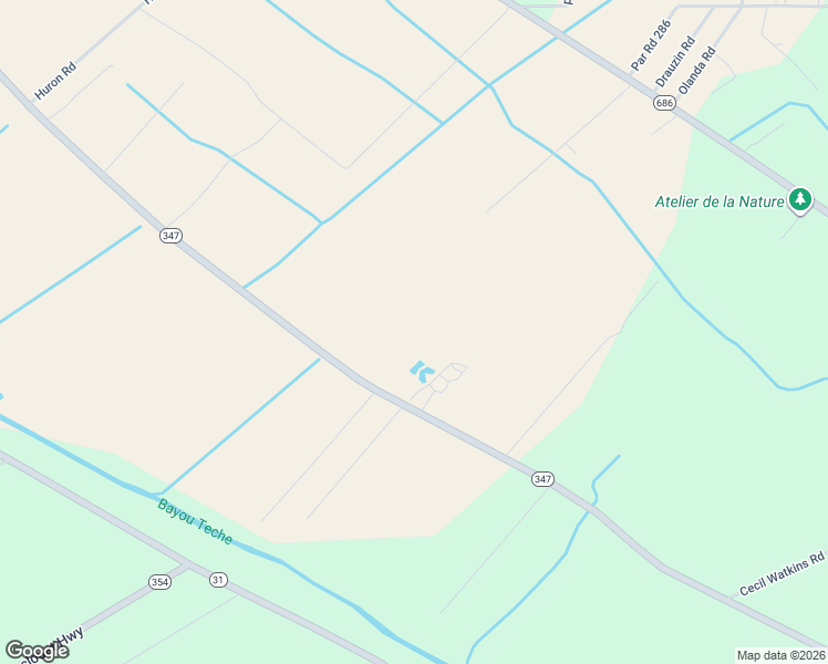 map of restaurants, bars, coffee shops, grocery stores, and more near 1733 Bushville Highway in Arnaudville