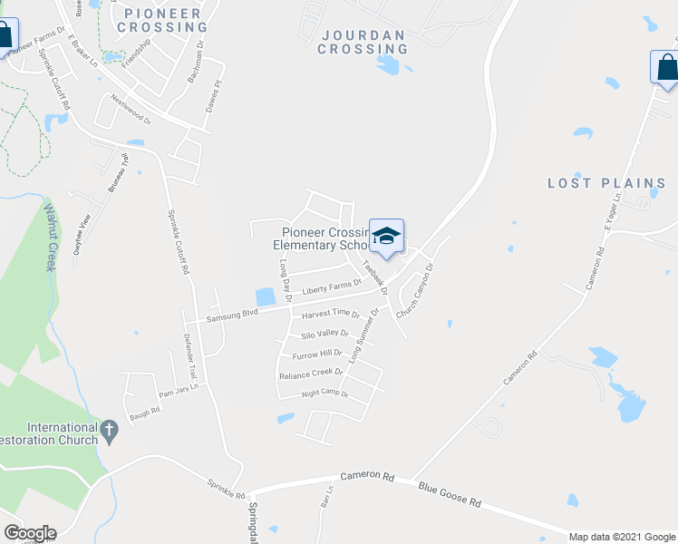 map of restaurants, bars, coffee shops, grocery stores, and more near 11125 Boundless Valley Drive in Austin