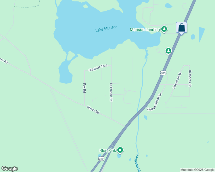 map of restaurants, bars, coffee shops, grocery stores, and more near 6010 La France Road in Tallahassee