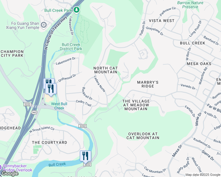 map of restaurants, bars, coffee shops, grocery stores, and more near 4903 Smokey Valley in Austin