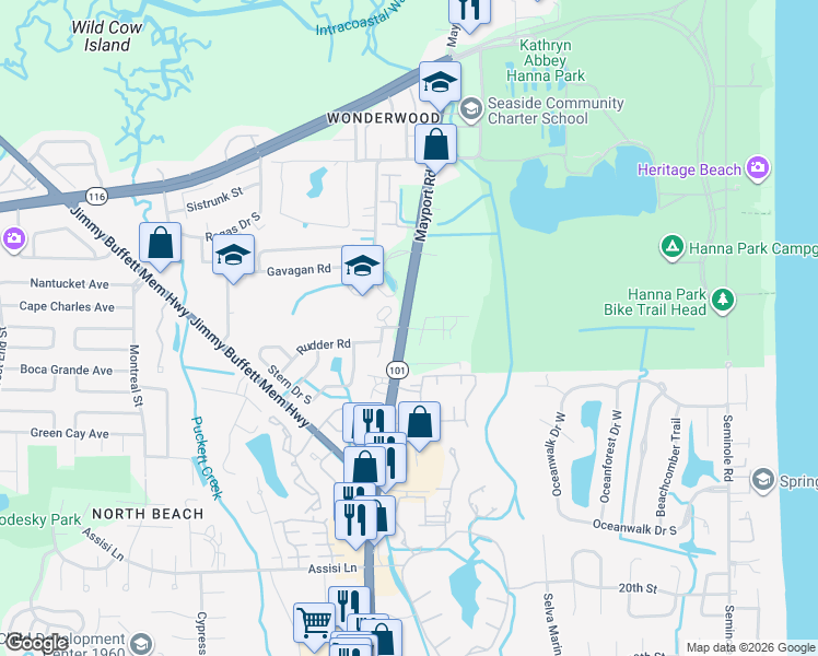 map of restaurants, bars, coffee shops, grocery stores, and more near in Jacksonville