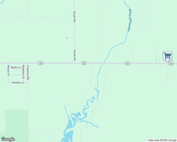 map of restaurants, bars, coffee shops, grocery stores, and more near 9417 Hammock Rd in Elberta