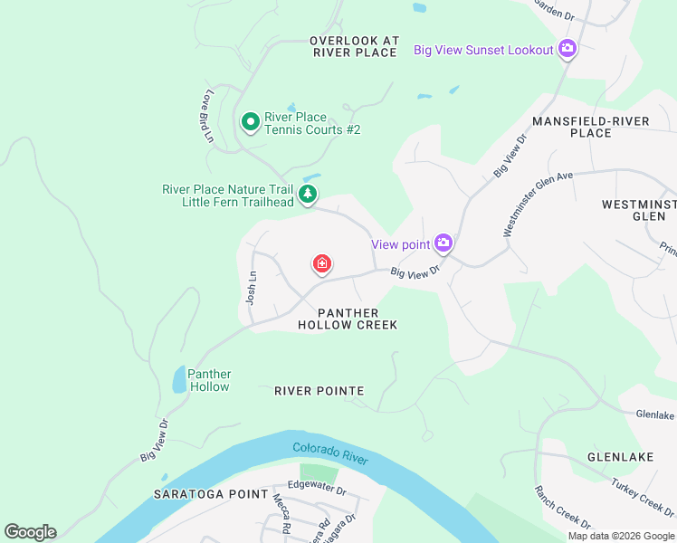 map of restaurants, bars, coffee shops, grocery stores, and more near 9529 Big View Drive in Austin