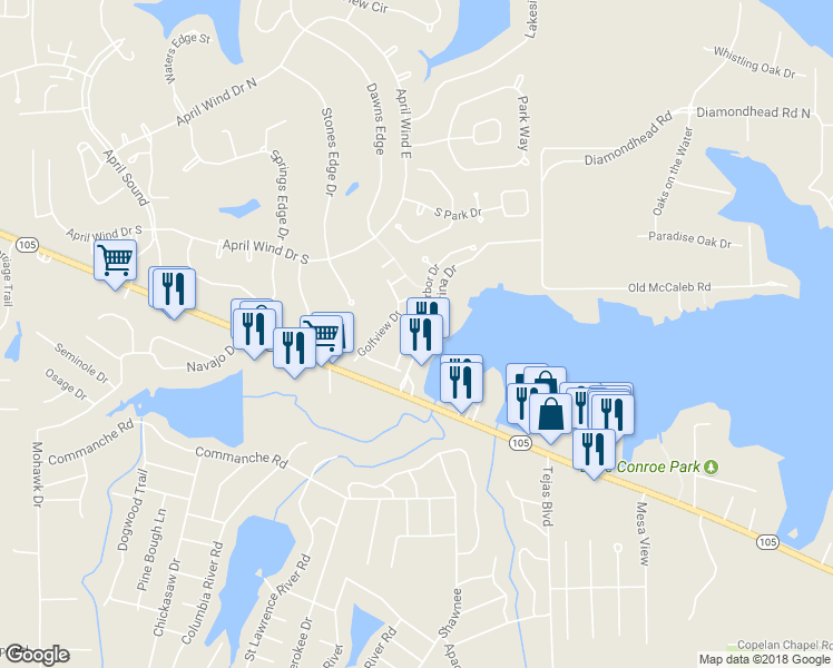 map of restaurants, bars, coffee shops, grocery stores, and more near 150 Snug Harbor Drive in Montgomery