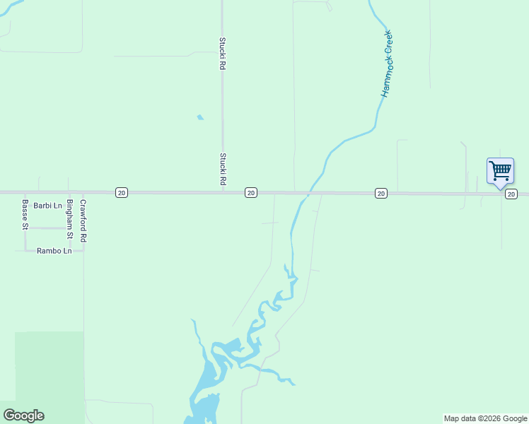 map of restaurants, bars, coffee shops, grocery stores, and more near 9417 Hammock Road in Elberta